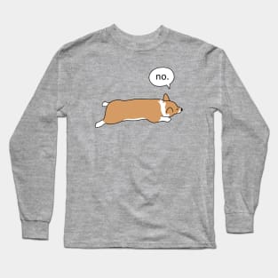 Corgi Sploot - No Long Sleeve T-Shirt